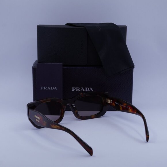 Prada PRB05S 22A20I Rectangle Sunglasses – Poppy Havana/Purple Brown - Picture 4 of 10